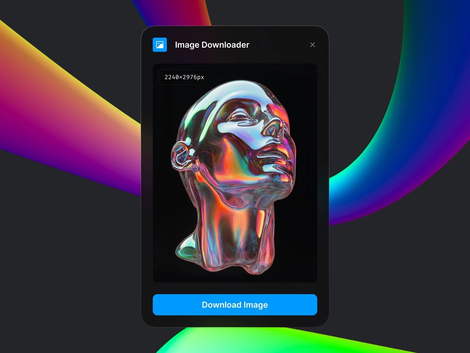 Screenshot of the Image Downloader plugin in Framer for downloading original image assets from the canvas or CMS